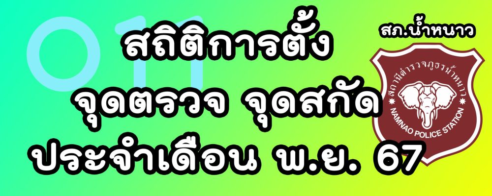 หัวข้อจุดตรวจจุดสกัด พ.ย.67