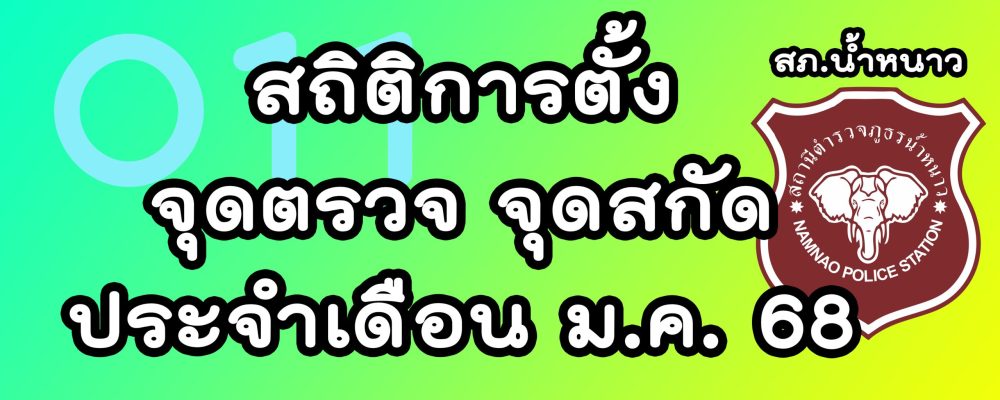 หัวข้อจุดตรวจจุดสกัด ม.ค.68