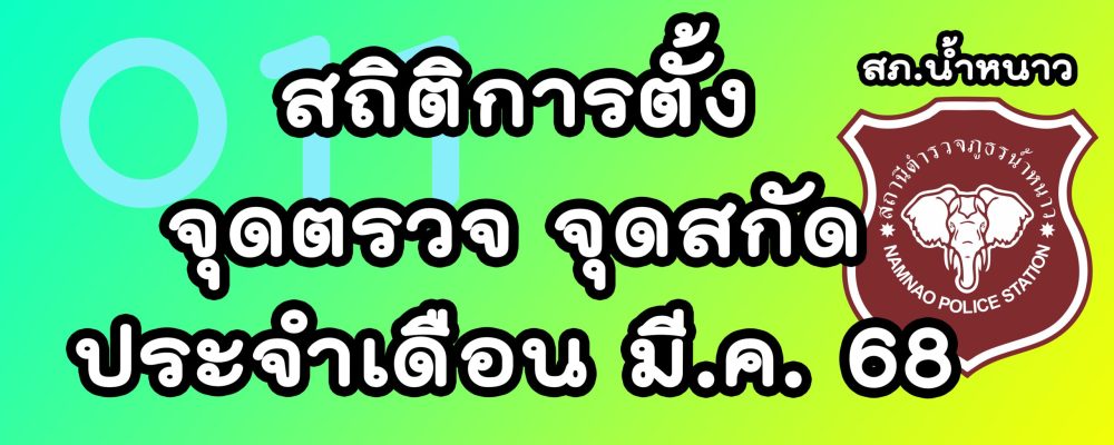 หัวข้อจุดตรวจจุดสกัด มี.ค.68
